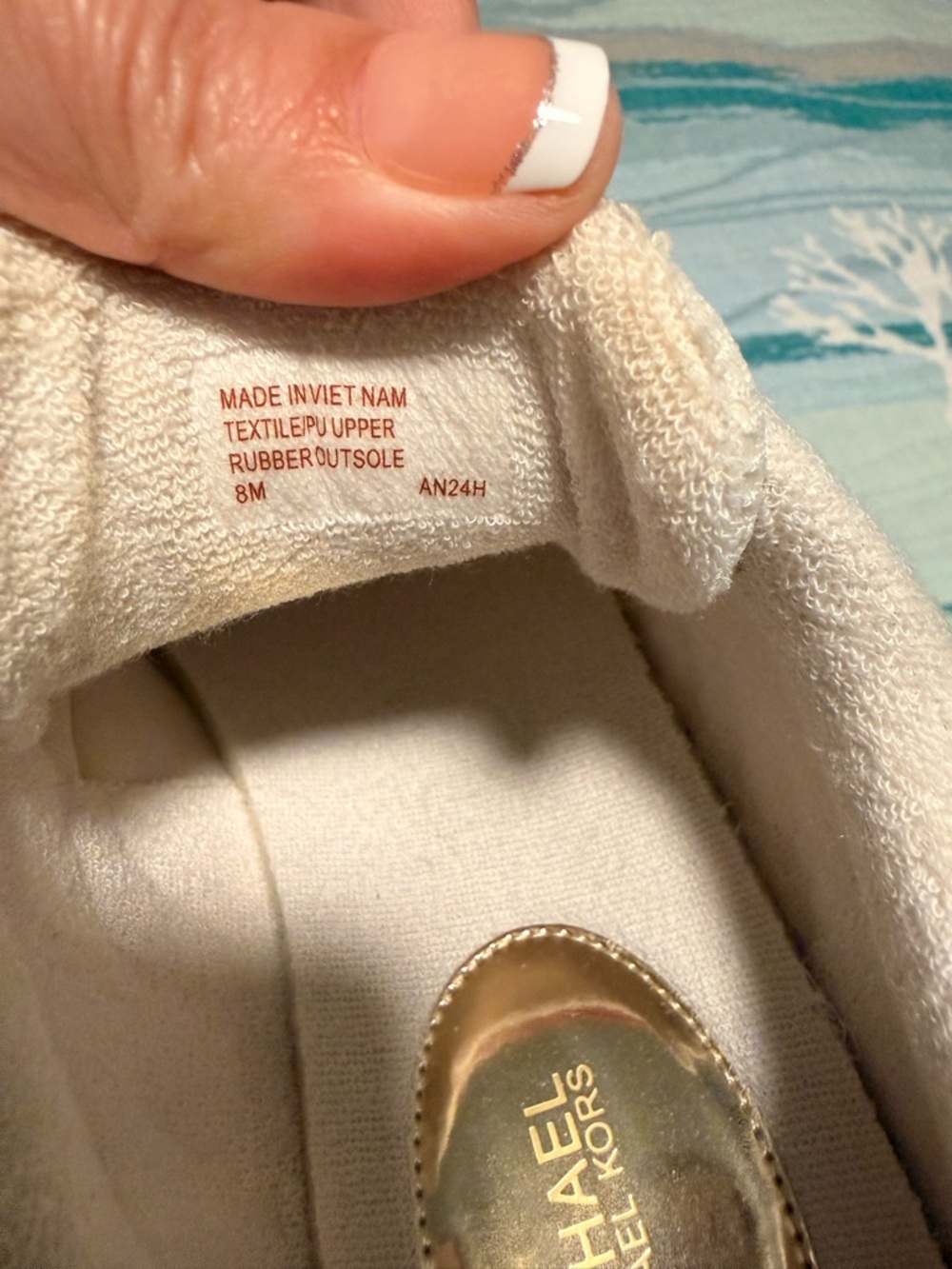 Michael Kors Byrdie Trainer Women’s Cream & Gold Athletic Sneakers - Picture 7 of 8